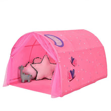 Load image into Gallery viewer, Kids Galaxy Starry Sky Dream Portable Play Tent with Double Net Curtain-Pink