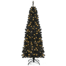 Load image into Gallery viewer, Pre-lit Christmas Halloween Tree with PVC Branch Tips and Warm White Lights-6 ft