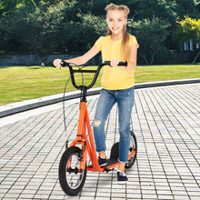 Load image into Gallery viewer, Height Adjustable Kid Kick Scooter with 12 Inch Air Filled Wheel-Orange