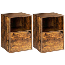 Load image into Gallery viewer, Set of 2 Nightstands Side End Table for Living Room-Brown
