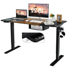 Load image into Gallery viewer, 55 Inch x 28 Inch Electric Standing Desk with USB Port Black-Black