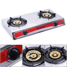 Load image into Gallery viewer, Stainless Steel 2 Burners Gas Stove