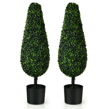 Load image into Gallery viewer, 2 Pack 3 Feet Artificial Tower UV Resistant Indoor Outdoor Topiary Tree