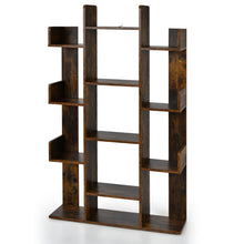 Load image into Gallery viewer, Bookshelf Tree-Shaped Bookcase with 13 Storage Shelf-Brown