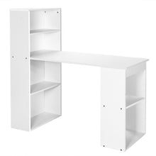 Load image into Gallery viewer, Computer Desk Writing Workstation Office with 6-Tier Storage Shelves-White
