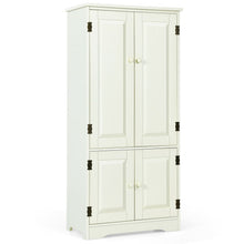 Load image into Gallery viewer, Accent Floor Storage Cabinet with Adjustable Shelves Antique 2-Door-White
