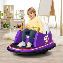 Load image into Gallery viewer, 6V Kids Ride On Bumper Car Vehicle 360-degree Spin Race Toy with Remote Control-Purple