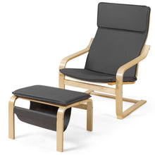 Load image into Gallery viewer, Relax Bentwood Lounge Chair Set with Magazine Rack-Gray