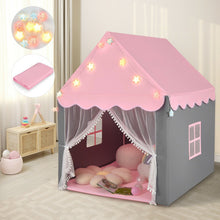 Load image into Gallery viewer, Kids Playhouse Tent with Star Lights and Mat-Pink