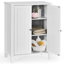 Load image into Gallery viewer, 2-Door Bathroom Floor Storage Cabinet with Adjustable Shelf