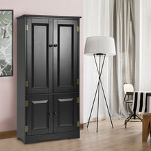 Load image into Gallery viewer, Accent Floor Storage Cabinet with Adjustable Shelves Antique 2-Door-Black
