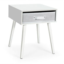 Load image into Gallery viewer, Mid-Century End Accent Bedside Table-White