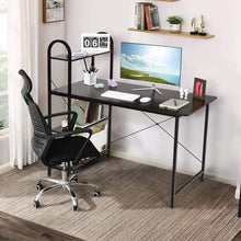 Load image into Gallery viewer, 48-Inch Reversible Computer Desk with Storage Shelf-Brown