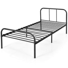 Load image into Gallery viewer, Modern Metal Bed Frame with Curved Headboard and Footboard-Twin Size