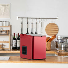 Load image into Gallery viewer, 33 LBS/24 H Ice Maker Machine with Scoop and Basket-Red