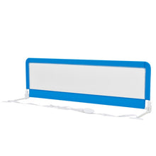 Load image into Gallery viewer, 71 Inch Extra Long Swing Down Bed Guardrail with Safety Straps-Blue