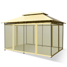 Load image into Gallery viewer, 10 Feet x 13 Feet Tent Canopy Shelter with Removable Netting Sidewall-Beige