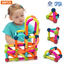 Load image into Gallery viewer, 88 Pieces Magnetic Balls and Rods Set Building Blocks Set For Kids over 3 Years