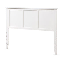 Load image into Gallery viewer, Full Wood Headboard Flat Panel with Pre-drilled Holes and Height Adjustment-White