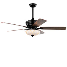 Load image into Gallery viewer, 52 Inch Ceiling Fan with 3 Wind Speeds and 5 Reversible Blades-Black