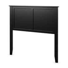 Load image into Gallery viewer, Solid Wood Flat Panel Headboard for Twin-size Bed-Black