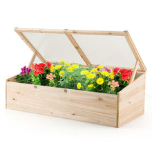 Load image into Gallery viewer, Raised Garden Bed Mobile Elevated Wooden Planter Box with Wheels Trellis Shelf