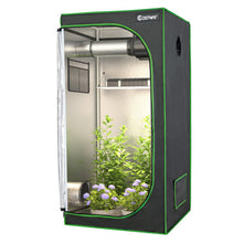 Load image into Gallery viewer, 32 x 32 x 63 Inch Mylar Hydroponic Grow Tent with Observation Window and Floor Tray-Black