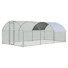 Load image into Gallery viewer, 6.2 Feet/12.5 Feet/19 Feet Large Metal Chicken Coop Outdoor Galvanized Dome Cage with Cover-L