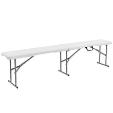 Load image into Gallery viewer, 6 Feet Portable Picnic Folding Bench 550 lbs Limited with Carrying Handle