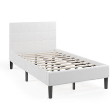 Load image into Gallery viewer, Platform Bed with Button Tufted Headboard-Beige