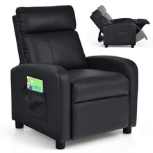 Load image into Gallery viewer, Ergonomic PU Leather Kids Recliner Lounge Sofa for 3-12 Age Group-Black