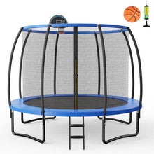Load image into Gallery viewer, 8/10 Feet Recreational Trampoline with Basketball Hoop-10 ft