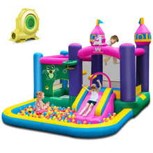 Load image into Gallery viewer, 6-in-1 Kids Inflatable Unicorn-themed Bounce House with 735W Blower