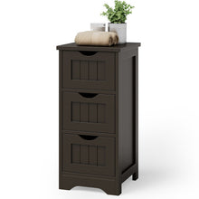 Load image into Gallery viewer, Bathroom Floor Freestanding Storage Organizer with 3 Drawers-Brown