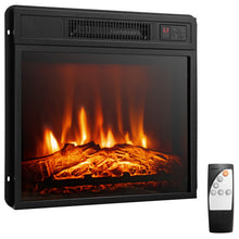 Load image into Gallery viewer, 18 Inch Electric Fireplace Freestanding Wall-Mounted Heater with Adjustable LED Flame