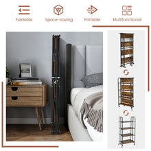 Load image into Gallery viewer, Foldable Rolling Cart with Storage Shelves for Kitchen-4-Tier