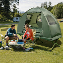 Load image into Gallery viewer, 1-Person Folding Camping Tent with Sunshade and Air Mattress