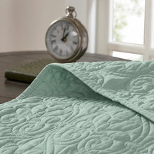 Load image into Gallery viewer, Olliix Quebec 100% Polyester Solid Reversible Bedspread Set By Madison Park MP13-6444