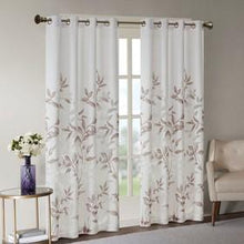 Load image into Gallery viewer, Madison Park Cecily 65% Rayon 35% Polyester Burnout Printed Window Panel MP40-6605 By Olliix