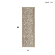 Load image into Gallery viewer, Laurel Branches Carved Wood Panel Wall Décor MP95B-0275