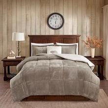 Load image into Gallery viewer, Woolrich Alton 100% Polyester Solid Velour To Berber Comforter Set WR10-2418 By Olliix