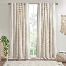 Load image into Gallery viewer, Imani Cotton Printed Window Panel With Chenille Stripe And Lining II40-1180 By Olliix
