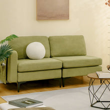 Load image into Gallery viewer, Modular L-shaped Sectional Sofa with Reversible Chaise and 2 USB Ports-Green