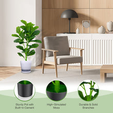Load image into Gallery viewer, 2-Pack Artificial Fiddle Leaf Fig Tree