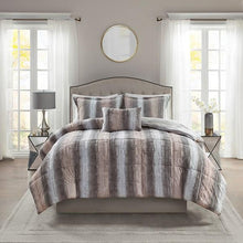 Load image into Gallery viewer, Madison Park Zuri 4Pc Faux Fur Comforter Set MP10-6295 By Olliix
