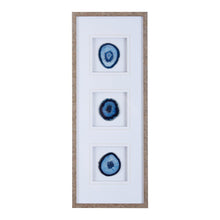 Load image into Gallery viewer, Madison Park Blue Agate Trio Stone Framed Graphic MP95G-0006 By Olliix