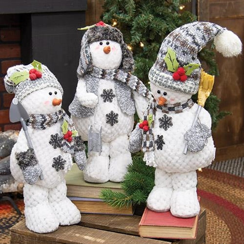 Plush Standing Snowman W/Hat & Scarf  G2356200 By CWI Gifts