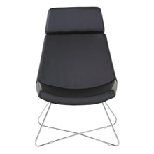 Load image into Gallery viewer, Geena Guest Chair in Dillon Black with Chrome Sled Base, GNA50400-R107