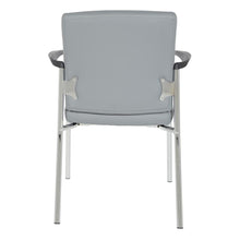 Load image into Gallery viewer, Guest Chair in Charcoal Grey Faux Leather with Chrome Frame, FL38610C-U42