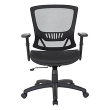Load image into Gallery viewer, Mesh Screen Seat and Back Manager's Chair with Height Adjustable Arms and Nylon Base, EM98910-3